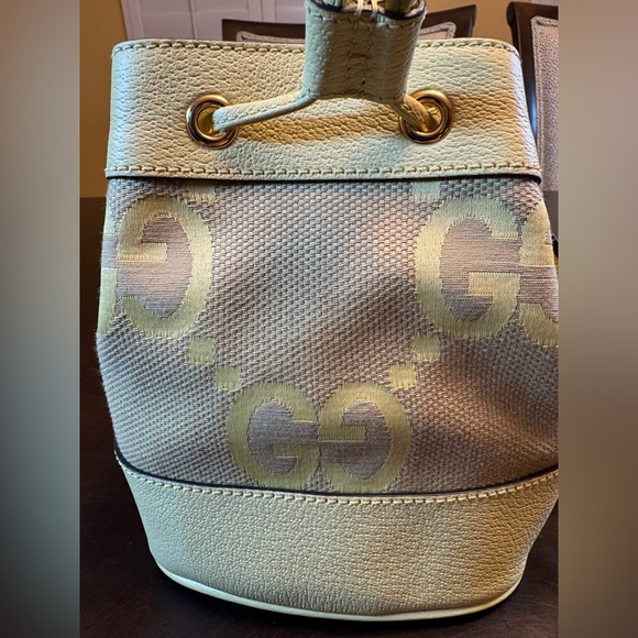 New Gucci GG Supreme Jumbo Logo Bucket Shoulder Bag - Picture 7 of 12